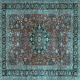 thumbnail image 1 of Ahgly Company Indoor Square Persian Light Blue Traditional Area Rugs, 3' Square, 1 of 4