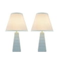thumbnail image 3 of Aspen Creative 40209-22, Two Pack, 18-1/2" High Transitional Ceramic Table Lamp, Hardback Empire Shaped Lamp Shade in Off White, 11" Wide, 3 of 4