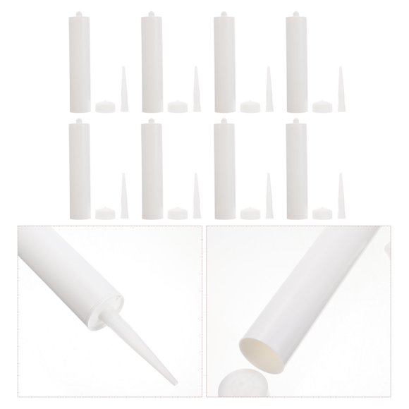 FESTFENDS 8 Pack 300ml Caulking Sealant Tubes Refillable Glue Bottles For Caulking Filling Assorted Colors