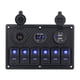thumbnail image 1 of Panel de interruptor de de 6 , regulable automáticamente, panel de interruptor de lámpara antiniebla LED de encendido / Luz azul kusrkot Panel de interruptores basculantes, 1 of 8