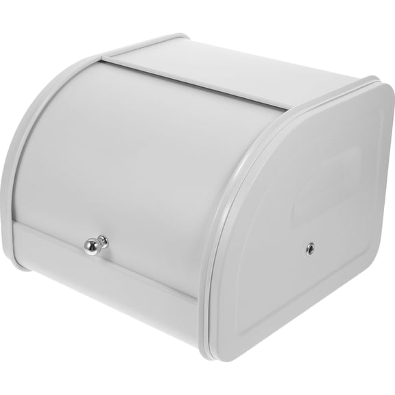 ifundom White Iron Bread Box for Kitchen Countertop Storage, Container for Bread, Snacks, Fruits, and Food Organization