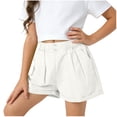 thumbnail image 2 of Amidoa Pull-on Girls Shorts Summer Comfort Waist Cotton Shorts Casual Shorts,White,3-4 Years, 2 of 6