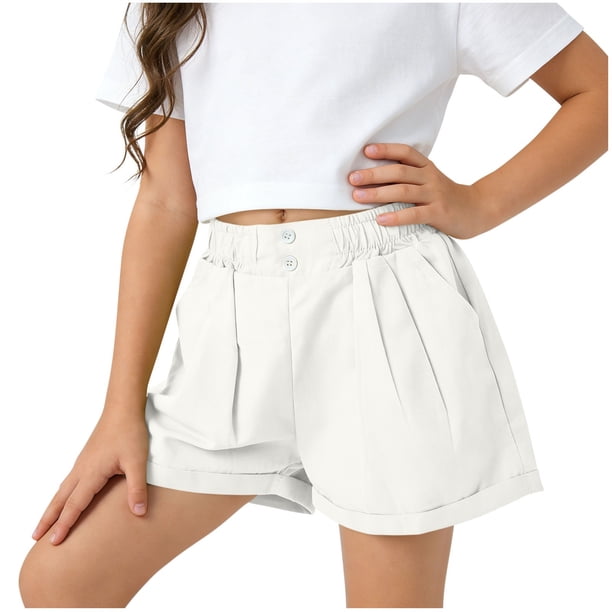 Pantalones Cortos de Cintura Elástica Impresa de Niños de Tamaño Medio Pantalones de Ropa Exterior de Verano Casual para Niños