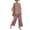 #0223-Pink, variant on Pounoo Women's Outfits Striped Linen Co Ord Tops and Pants Beach Vacation Lightweight Airy Relaxed Fit Casual Sets Gift