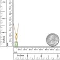 thumbnail image 6 of Gem Stone King 14K Yellow Gold Green Prasiolite and Lab Grown Diamond Pendant Necklace for Women | 1.53 Cttw | Gemstone Birthstone | Emerald Cut 8X6MM | With 18 inch Chain, 6 of 6