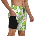 thumbnail image 3 of Daiia Kawaii Avocado Mens Swim Trunks Swim Shorts Quick Dry Swim Shorts with Mesh Lining Pockets-XX-Large, 3 of 9