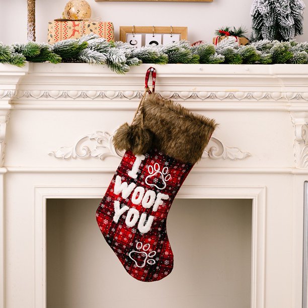 Christmas Elf Stocking Merry Xmas Gift Bag Sack Sock Stockings Santa Present