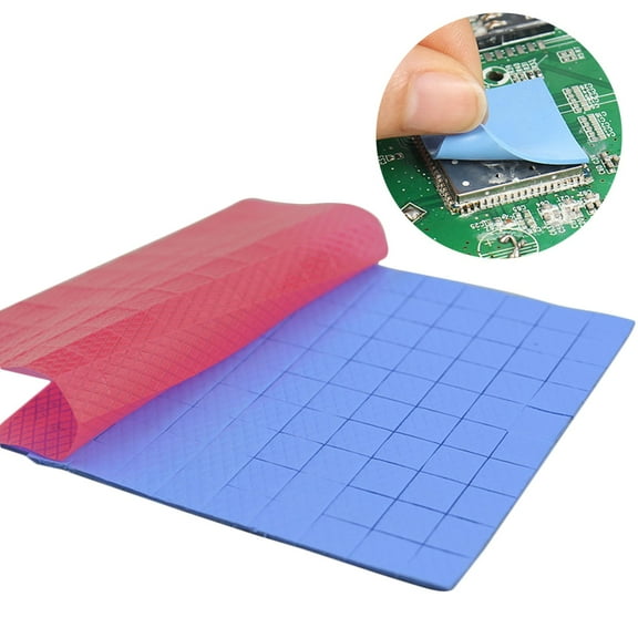 Deyuer 100Pcs 10x10x1mm Thermal Pad GPU Heatsink Cooling Conductive Silicone Cushion