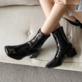 thumbnail image 2 of Zshosam Women's Chelsea Boots Fashion Slip on Platform Ankle Boots Booties(Black,38), 2 of 9