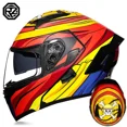 thumbnail image 3 of Casco integral para motocicleta con doble visera y Bluetooth, nuevo casco estándar nacional para hombres y mujeres, 3 of 5