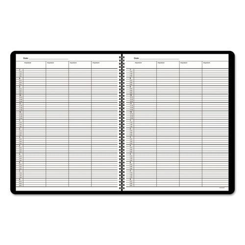 AT-A-GLANCE 80-310-05 10.88 in. x 8.5 in. 12-Month (Jan to Dec): Undated Four-Person Group Daily Appointment Book - Black Cover
