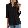 thumbnail image 5 of a.Jesdani Womens Plus Size Tunic Tops 3/4 Roll Sleeve V Neck Casual Blouses m-4x, 5 of 9