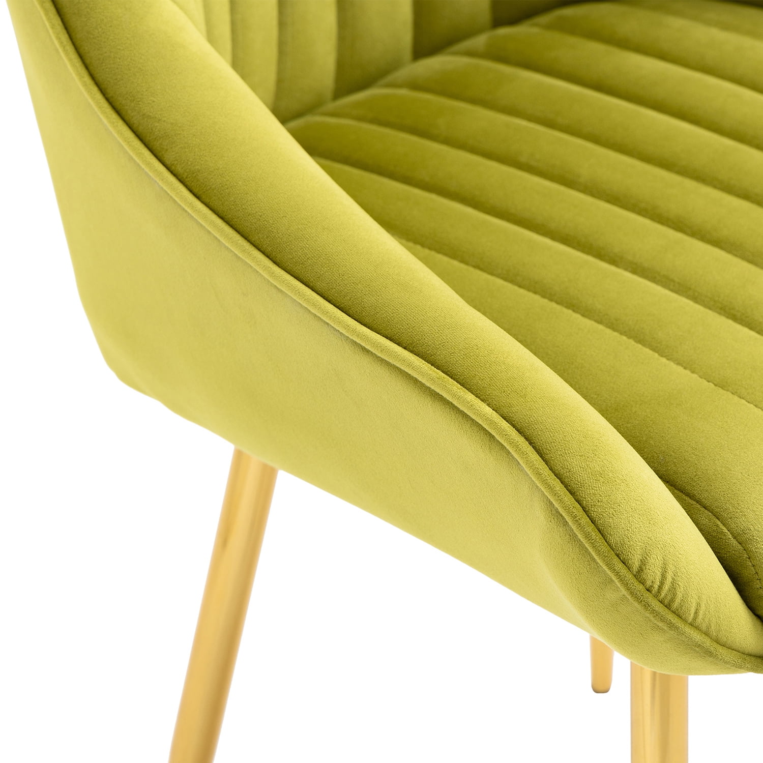 Kepooman Modern Mid-Century Side Chair with Natural Metal Legs for Kitchen, Living Dining Room, Set of 1, Green Kepooman Modern Mid-Century Side Chair with Natural Metal Legs for Kitchen, Living Dining Room, Set of 1, Green