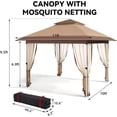 thumbnail image 6 of Kojooin Outdoor Pop Up Canopy Tent with Curtains and Mosquito Netting - 2-Tiered Vented Top for Backyard and Events, 6 of 6