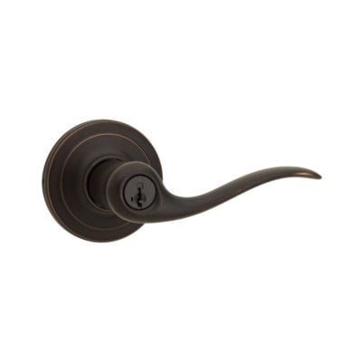 - Kwikset Tustin Keyed Entry Lever featuring SmartKey®,Venetian Bronze, 97402-733