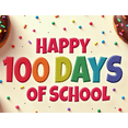 thumbnail image 4 of Happy 100 Days of School Colorful Banner Backdrop Decorations Photo Props Classroom Background Event Supplies, 4 of 4