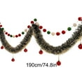 thumbnail image 3 of Boovnll Christmas Garland, 6.3FT Realistic Artificial Tinsel Garlands Christmas Garlands Decorations for Holiday Mantel, Table, Staircase, Fireplace, Indoor Outdoor Party Decor, Garland, 3 of 6