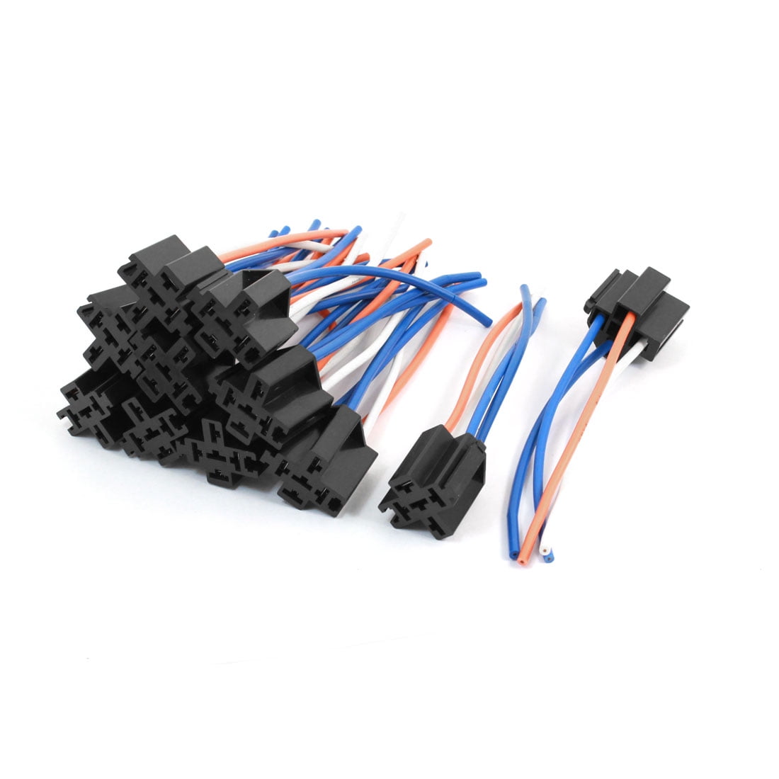Unique Bargains 10 Pcs 4 Pin Wires Cable Relay Socket