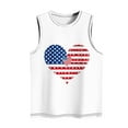 thumbnail image 4 of Summer Tank Tops For Women Independence Day Sleeveless Shirts Heart Graphic Usa Flag Star Printed Baggy Boho Tank Tee Light Breathable Camisole Beach Vacation Blouses, 4 of 5