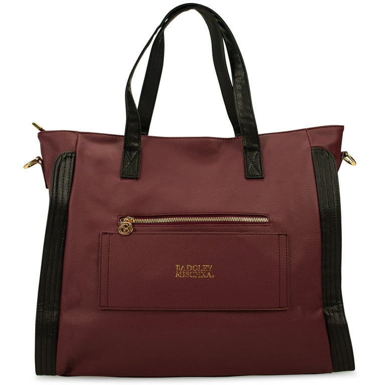Badgley Mischka Rose Vegan Leather Travel Tote Weekender Bag Badgley Mischka Rose Vegan Leather Travel Tote Weekender Bag