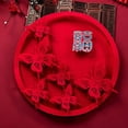 thumbnail image 3 of Decoración de Año Nuevo chino, papel cortado con caracteres Fu chinos rojos para ventana, pared y puerta. mariposa redonda, 3 of 8