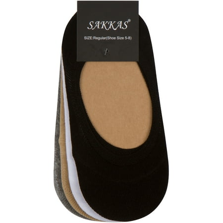 Sakkas Women's Footsies Solid Shoe Foot Invisible Liner No Show Socks - 4 Pack - Assorted Colors - (Best Foot Peel Socks)