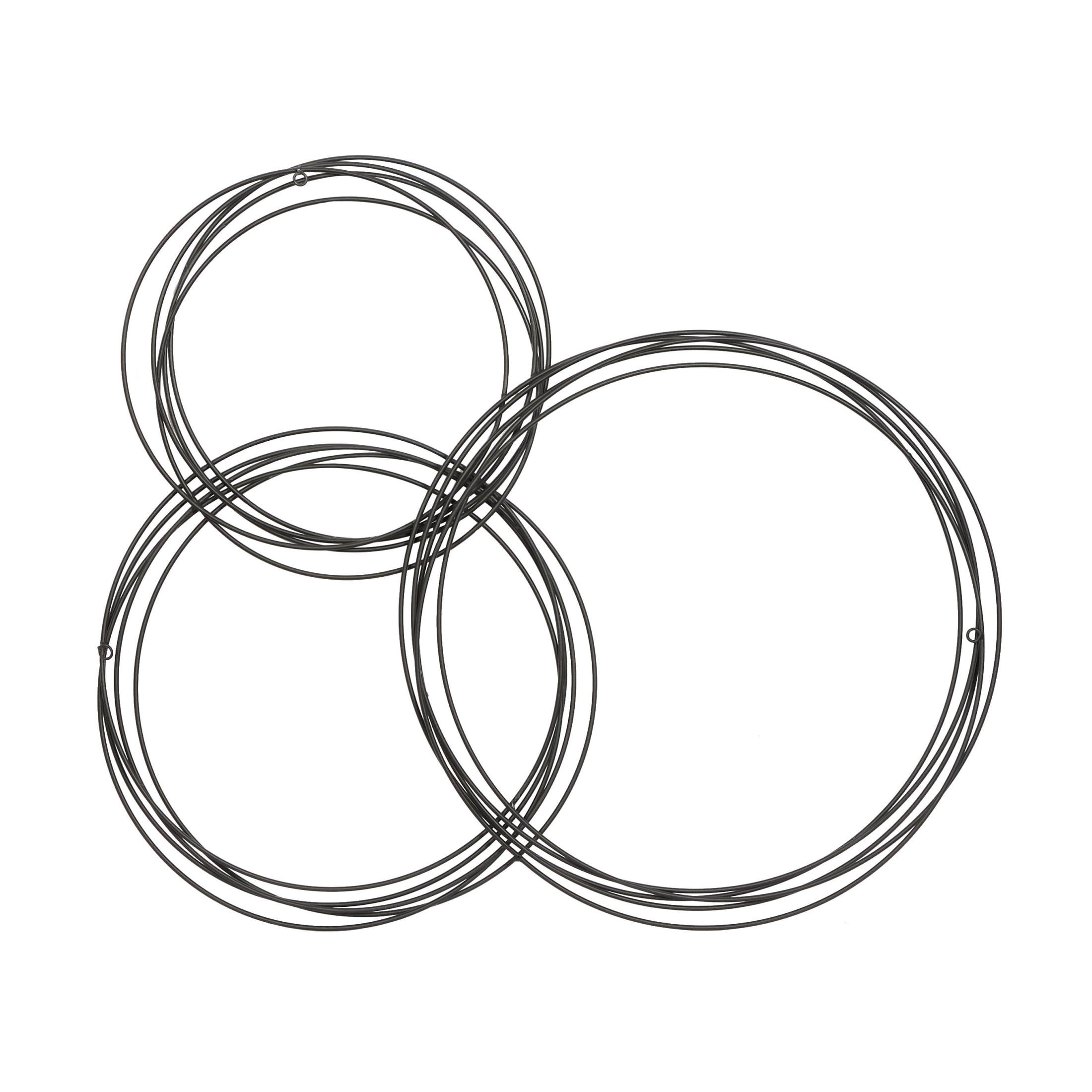 CosmoLiving by Cosmopolitan Black Metal Overlapping Ring Plate Wall Decor