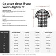 thumbnail image 7 of Disketp Men's Hawaiian Anchor Black Tartan Plaid Print Shirts Button Down Holiday Beach Shirts-Large, 7 of 7