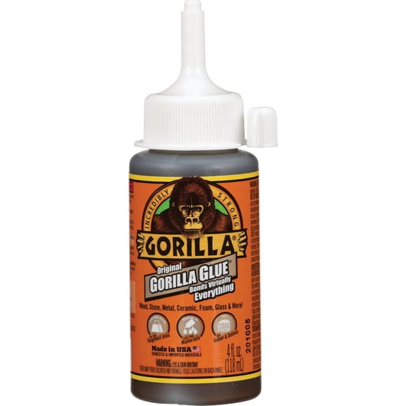 Gorilla Original Formula Glue, 4 oz, Dries Light Brown | Order of 1 Each
