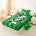 thumbnail image 2 of Erosebridal Green Football Court Print Letter E Twin Sheet Sets,Soccer Ball Games Bedding For Kids Boys 3 Pieces, 2 of 6