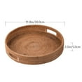 thumbnail image 2 of MasteelfCA 1Pc Hand-woven Home Storage Basket Exquisite Rattan Tray Living Room Fruit Plate, 2 of 7