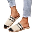 thumbnail image 4 of Zapatillas de tela transpirable para mujer de verano, sandalias, zapatos planos informales para mujer Wmkox8yii ytu10684, 4 of 7
