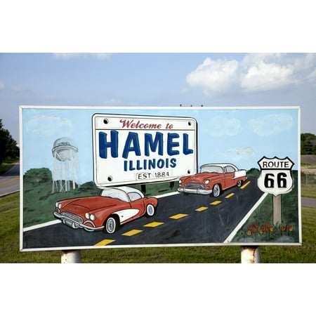 Hamel is where the two Metro East alignments of Route 66 part ways the earlier path heading through Edwardsville and Mitchell towards the Chain of Rocks Bridge and the Show Me State The later