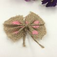 thumbnail image 2 of 6pcs Lazo de Arpillera Yute Punto Rosa Artesanal Decoración para Sombrero Hogar Boda Sunnimix Arpillera Arpillera Bowknot, 2 of 2