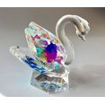 thumbnail image 3 of Carlucci Italian Crystal AB Swarovski Elements Stunning Swan Figurine 2.5", 3 of 7