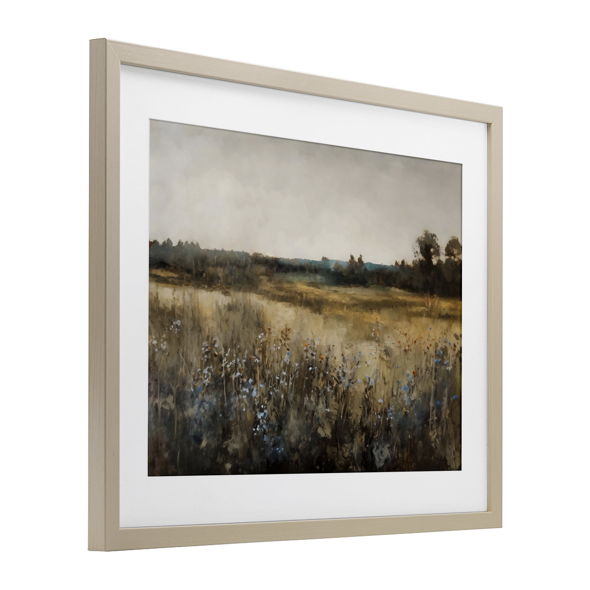Stupell Industries Wildflowers & Wheat Meadow Birch Framed Print Under Glass, design by Creative Studio