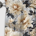 thumbnail image 3 of Designart "Neutral Beige Peony Sophistication" Floral Blackout Curtain Single Panel, 3 of 4