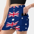 thumbnail image 3 of Australian Flag Australia Patriotic Women Sports Skirt Tennis Golf Dance Fitness Running Yoga Skirts Australian Flag Australia, 3 of 7
