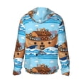 thumbnail image 3 of Sigee Animals on Noah's Ark Print UPF50+ Men's Sun Protection Hoodie Shirt SPF UV Shirt Long Sleeve Fishing Outdoor Lightweight, S-3XL, 3 of 9