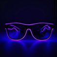thumbnail image 1 of Gafas de fiesta (color morado), gafas de neón, gafas de sol que funcionan con pilas.Para baile de bar, apto para hombres, mujeres y niños.Es el mejor compañero para una fiesta de Halloween., 1 of 5