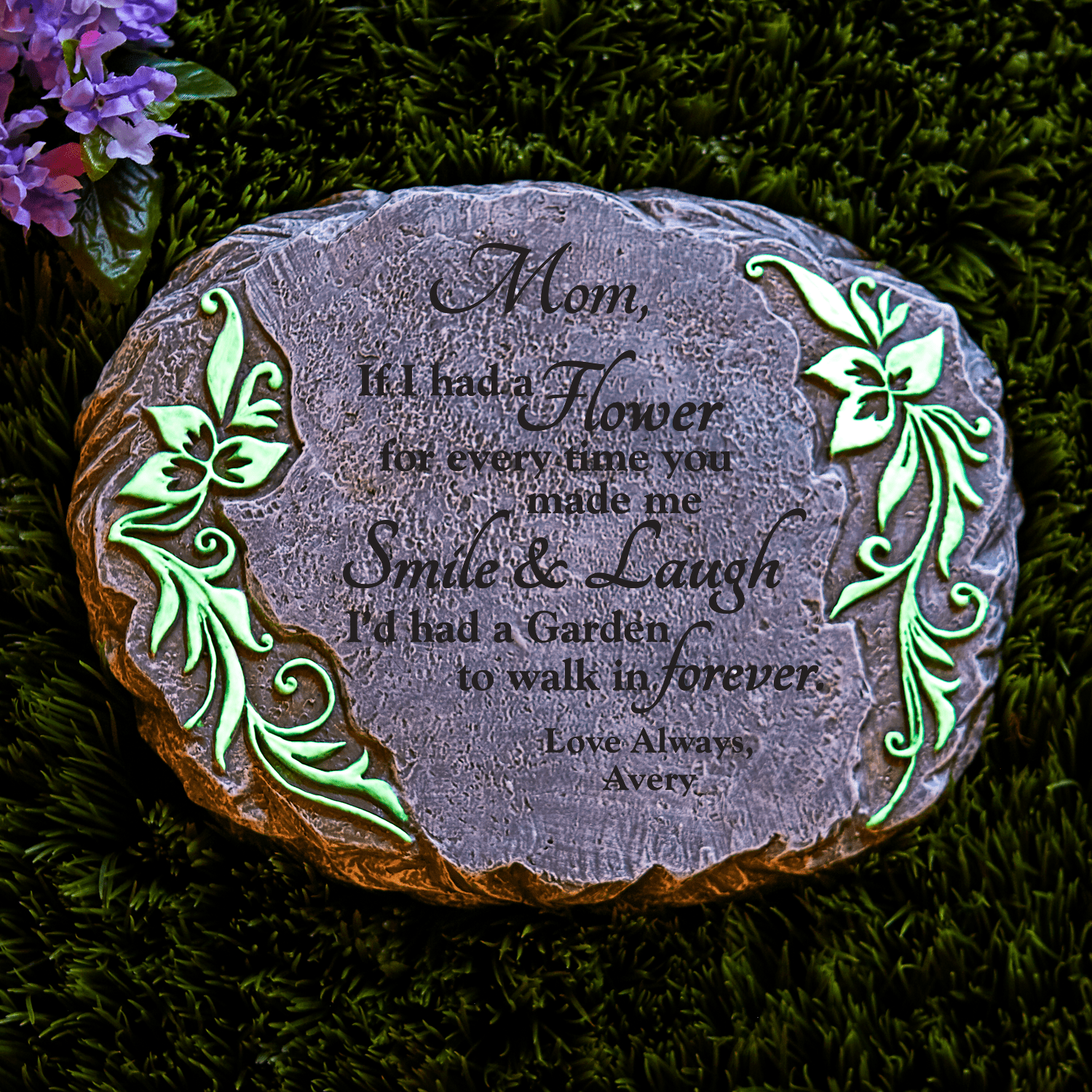 Personalized Forever Garden Glow Stepping Stone I