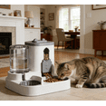 thumbnail image 3 of 2-in-1 Automatic Pet Feeder & Water Dispenser 2L Food 1L Water Large Capacity Gravity Self Feeding Bowl Anti-Overflow Siphon Waterer Easy to Clean for Dogs & Cats Indoor Outdoor Use, 3 of 6