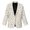 Blue Daisy Floral, variant on Oak Leaf Pine Cone Pine Branch Blazers for Women Business Work Casual Dressy Lightweight Suit Jackets Office Professional Blazer Sweater with Pockets, Button Up Fall Winter Clothes, S
