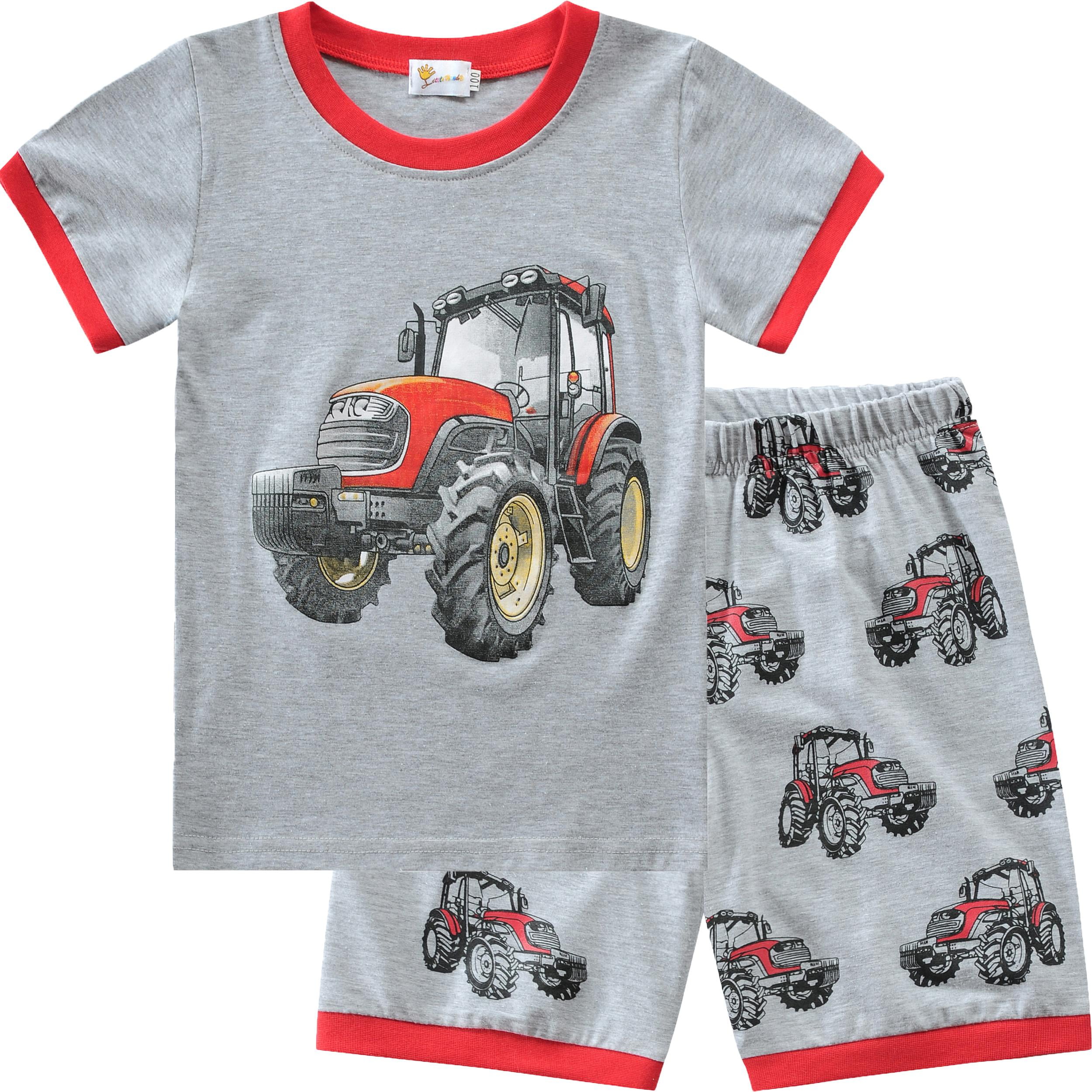Little Hand Toddler Boys Pajamas Tractor 100 Cotton Kids Short Sleeve