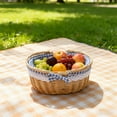 thumbnail image 3 of Wicker Picnic Sundries Photography Props With Handle Storage For Wedding Holiday Gardening Hiking Food Storage, 3 of 6