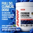thumbnail image 3 of RAW Nutrition Essential Creatine Monohydrate Powder, 5g Per Serving, Blue Raspberry, 50 Servings, 3 of 8