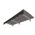thumbnail image 4 of Miekor 79" x 34" Window Awnings Door Entrance Canopy, Aluminum Alloy Bracket, 0.137 Inch Thick Crystal Solid Polycarbonate Sheet with Valance for Wooden Wall House (DA7934W Series Brown Roof) 0075, 4 of 7