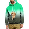 thumbnail image 2 of Pet Carrier Hoodie for Men Gradient Color Kitten Cat Puppy Holder Kangaroo Pocket Cozy Soft Dog Pouch Winter Drawstring Oversized Sweatshirt with Pockets Pullover Top Hoodies, 2 of 5
