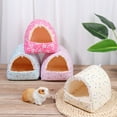 thumbnail image 5 of Soft Comfortable Winter Rabbit Squirrel Guinea Pig Nest Warm Mat Small Animal Sleeping Bed Hamster House BLUE S, 5 of 8