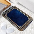 thumbnail image 6 of 1pc Blue and Gold Frame Absorbent Non-Slip Bathroom Thickened Flannel Rug Decor,Soft,Quick Drying,Suitable For Indoor/outdoor Use,Bathrooms,Bedrooms,Kitchens,Terrace,Laundry Rooms,16"x24", 6 of 9